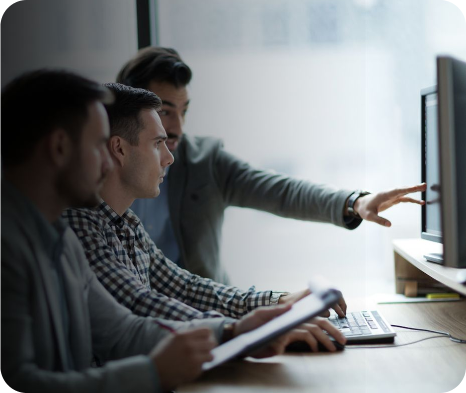 People working on computer